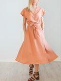 Solid Color Casual Dress