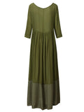 Cotton and Linen Casual Dress