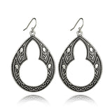 Boho Ethnic Carved Vintage Gourd Earrings