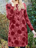 Printed round neck casual dress