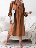 Cotton and Linen Casual Dress