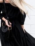 Off-the-shoulder Long Casual Dress