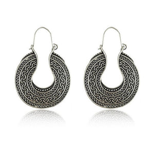 Bohemian Vintage Carved Alloy Earrings