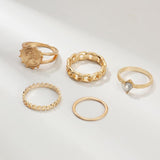 Fashion Portrait Ring Alloy Ring Set