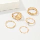 Fashion Portrait Ring Alloy Ring Set