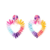 Chic Heart Raffia Earrings Holiday Earrings