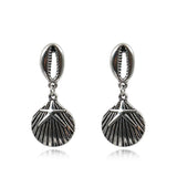 Fashion Retro Starfish Shell Alloy Fun Earrings