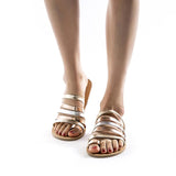 Women Holiday Beach Slip On Sandals Toe Ring Flat Shoes