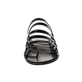 Women Holiday Beach Slip On Sandals Toe Ring Flat Shoes