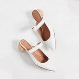 Women Chic Mule Heeled Sandals Casual Slide Shoes