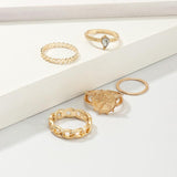 Fashion Portrait Ring Alloy Ring Set