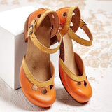 Women's Color Matching Casual Sandals Thick Single Shoes