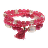 Chic Agate Multi-layer Fringe Bracelet