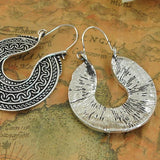 Bohemian Vintage Carved Alloy Earrings