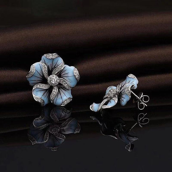 Fashion Creative Flowers Leaves Earrings