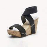 Women Stylish Peep Toe Wedges Sandals Casual Shoes