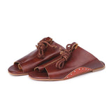 Women Chic Flat Heel Gladiator Sandals Flip Flops Lace Up Shoes