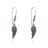 Vintage Rose Wing Shaped Earrings