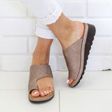 Women Chic Toe Ring Flat Heel Sandals Beach Shoes