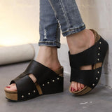 Women Shoes Platform Slippers Wedge Beach Peep Toe Sandals