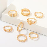 Shiny Flower Rhinestone Alloy Set Ring