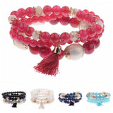 Chic Agate Multi-layer Fringe Bracelet