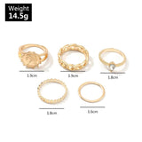 Fashion Portrait Ring Alloy Ring Set