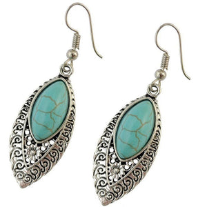 Bohemian Long Turquoise Earrings