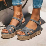 Women Chic Peep Toe Wedges Sandals Casual Espadrille Shoes