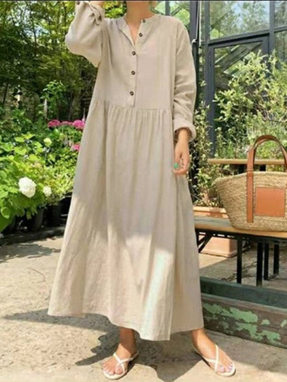 Cotton and Linen Casual Dress