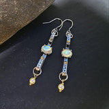 Simple Vintage Long Drop Shape Pendant Earring