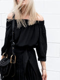 Off-the-shoulder Long Casual Dress