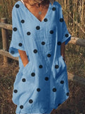 Polka-dot Casual Dress