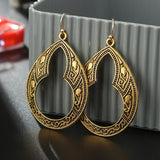 Boho Ethnic Carved Vintage Gourd Earrings