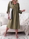 Cotton and Linen Casual Dress