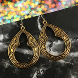 Boho Ethnic Carved Vintage Gourd Earrings