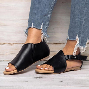 Women Open Toe Closed Back Sandals Shoes