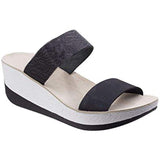 Women's Slip On Sandal Shoes Peep Toe Wedge Sandals