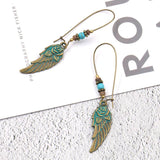 Vintage Rose Wing Shaped Earrings
