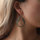 Boho Ethnic Carved Vintage Gourd Earrings