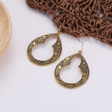 Boho Ethnic Carved Vintage Gourd Earrings