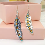 Vintage Feather Feather Earrings