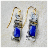 Vintage Silver & Blue Stone Earrings