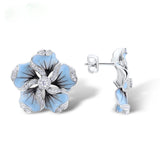 Fashion Creative Flowers Leaves Earrings