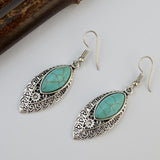 Bohemian Long Turquoise Earrings