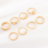 Shiny Flower Rhinestone Alloy Set Ring