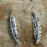 Vintage Feather Feather Earrings