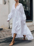 V-neck Long Casual Dress