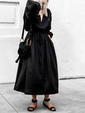 Lace Up Long Casual Dress