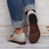 Women Casual Peep Toe Flat Heel Sandals Shoes